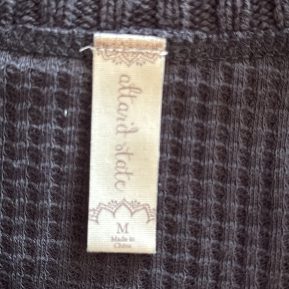 Altar’d State gray knit sweater medium festival boho dark feminine whimsigoth - Picture 9 of 10